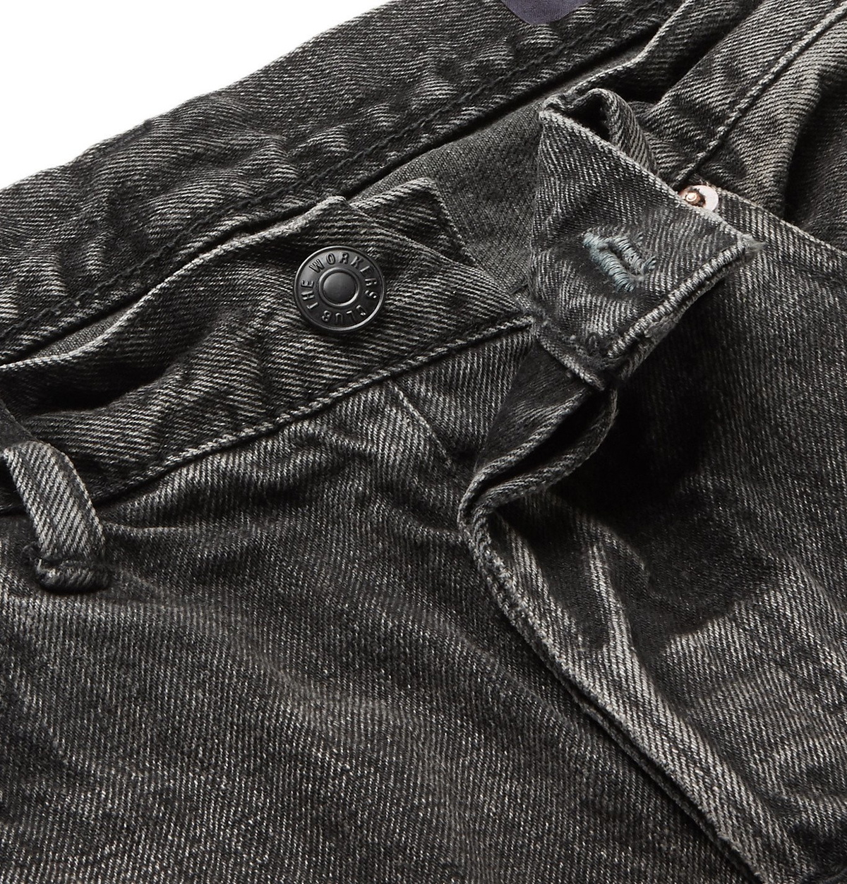 The Workers Club - Slim-Fit Selvedge Denim Jeans - Black