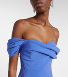 Carolina Herrera Draped off-shoulder crêpe gown