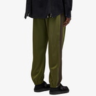 Needles Men's Poly Smooth Zipped Track Pants in Olive