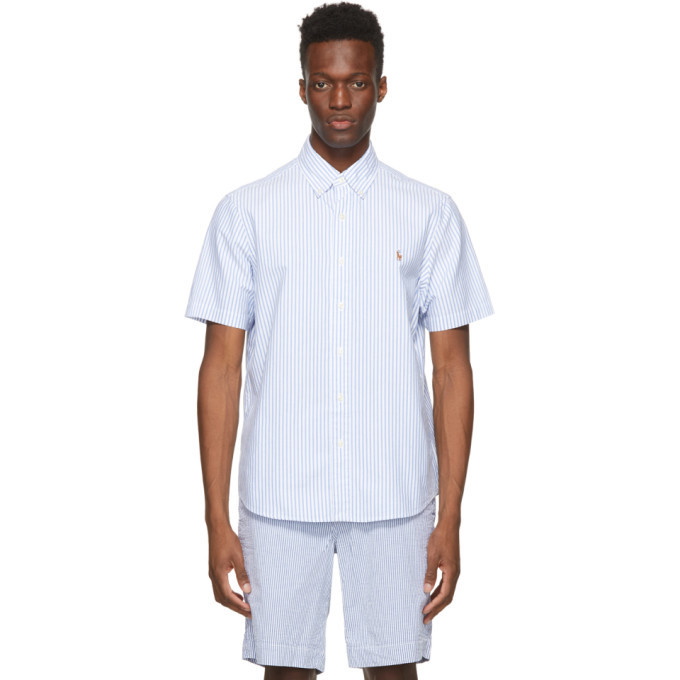Photo: Polo Ralph Lauren Blue and White Classic Oxford Short Sleeve Shirt
