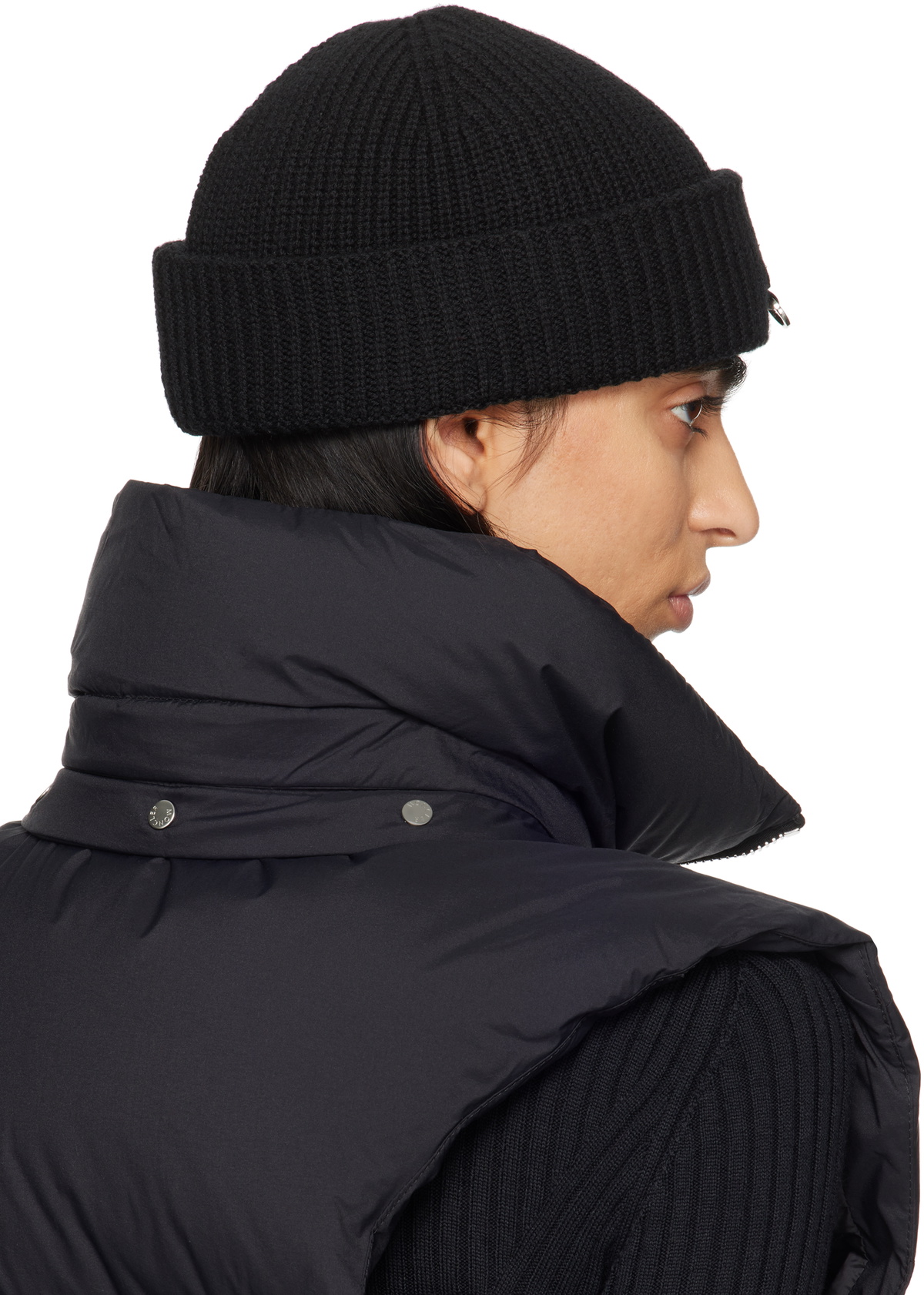 Moncler x Willow Smith ビーニー Moncler Genius Moncler x Willow Smith Black Wool Beanie Moncler Genius