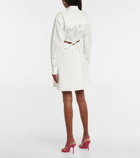 Victoria Beckham - Cotton cutout shirt minidress