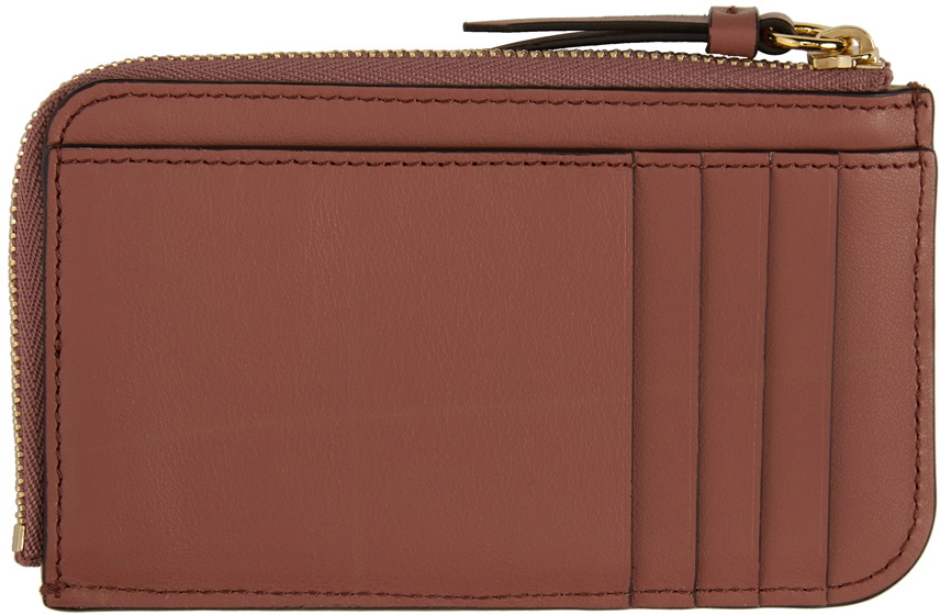Chloé Pink Croc 'Chloé C' Card Holder