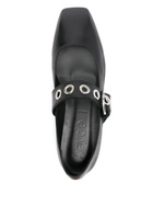 Aeyde Uma Eyelet Nappa Leather Black in Black