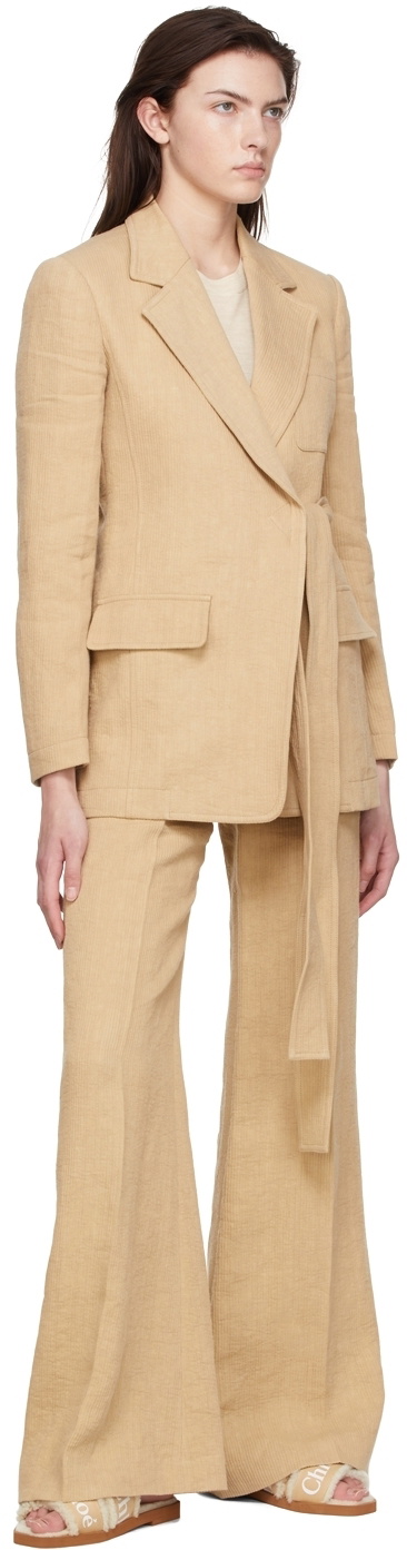 Chloé Tan Woody Flat Mules
