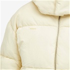 Pangaia Women's FLWRDWN Recycled Nylon Cropped Puffer Jacket in Rind Yellow