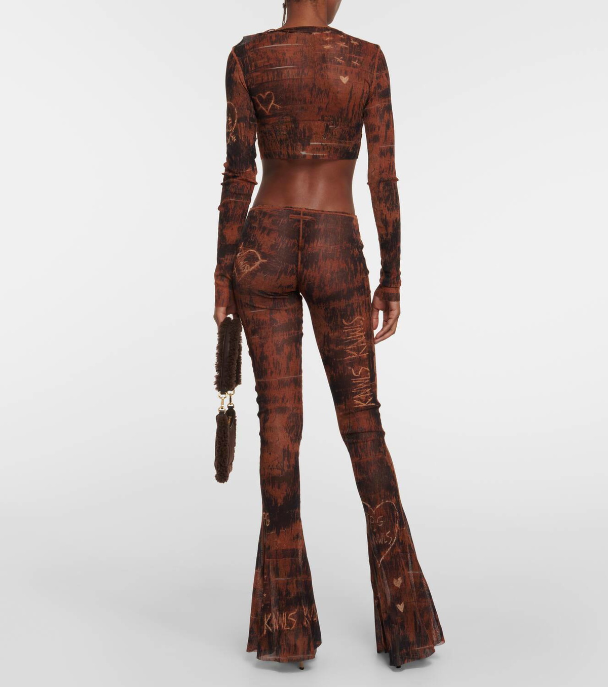 Jean Paul Gaultier x KNWLS printed jersey flared leggings