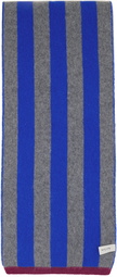 Paul Smith Blue & Gray Two Stripe Scarf