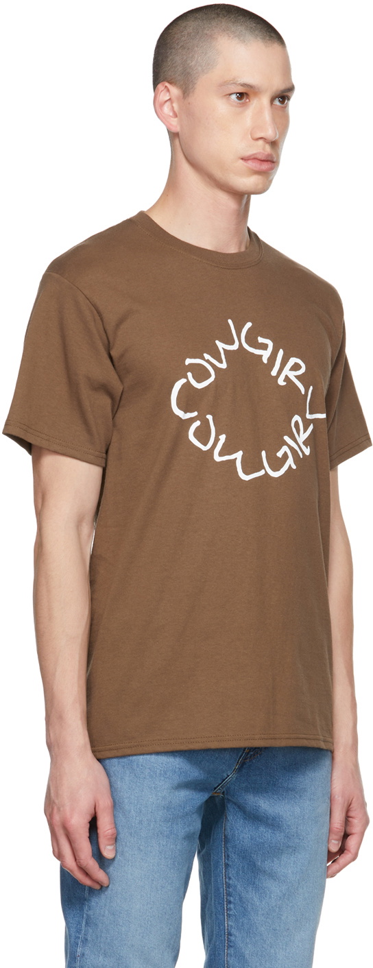 Cowgirl Blue Co SSENSE Exclusive Brown Penmanship T-Shirt