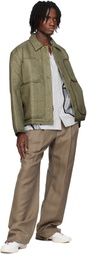 Craig Green Khaki Quilted Worker Jacket