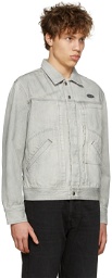 Diesel Grey Cotton Denim Jacket