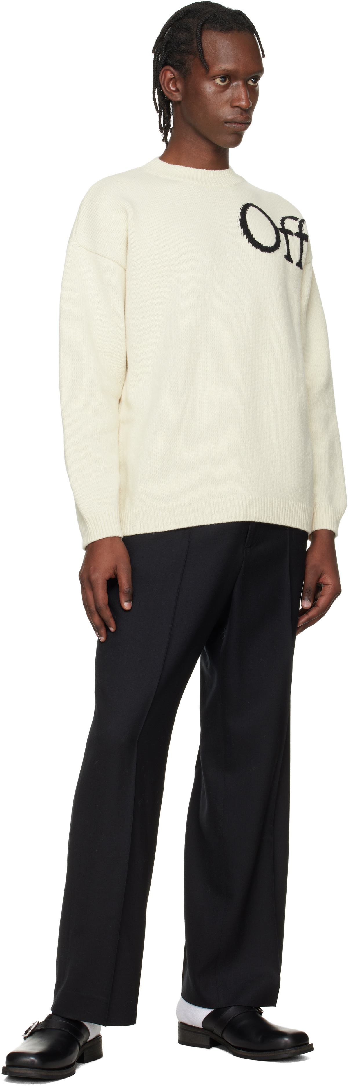 Off-White Off-White Bookish Knit Crewneck Sweater