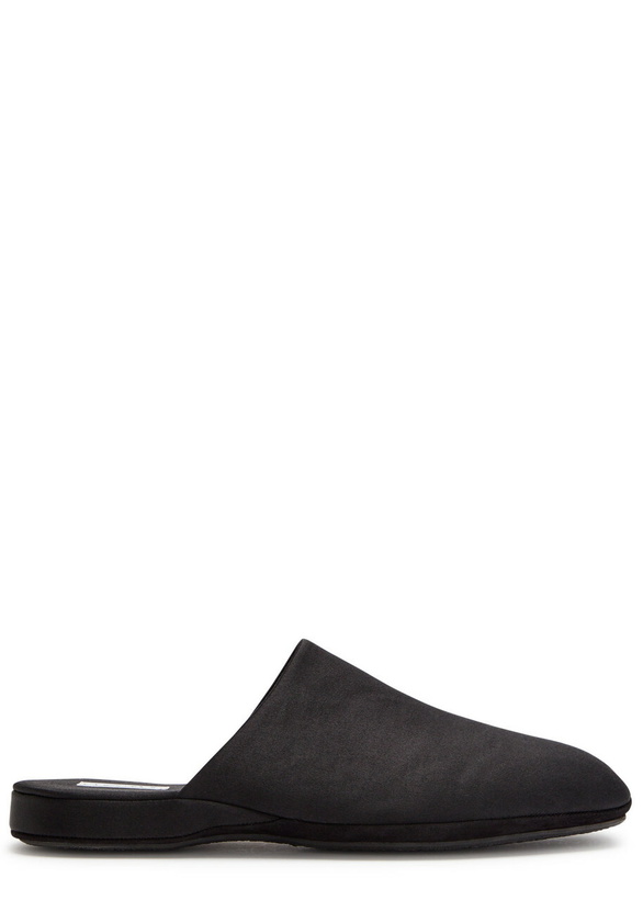 Photo: Calvin Klein Hugh Satin Slippers Black