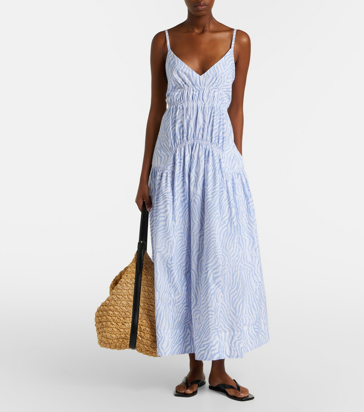 Proenza Schouler White Label Michelyn printed cotton-blend maxi dress