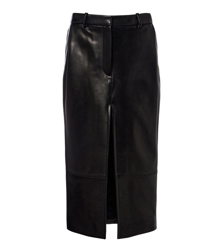 Photo: Khaite Anden leather midi skirt