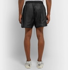 Nike - Fear of God Wide-Leg Mesh Drawstring Shorts - Black