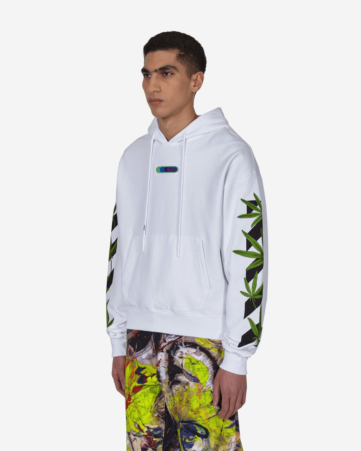 Weed Arrows Over Hooded Sweatshirt Off-White