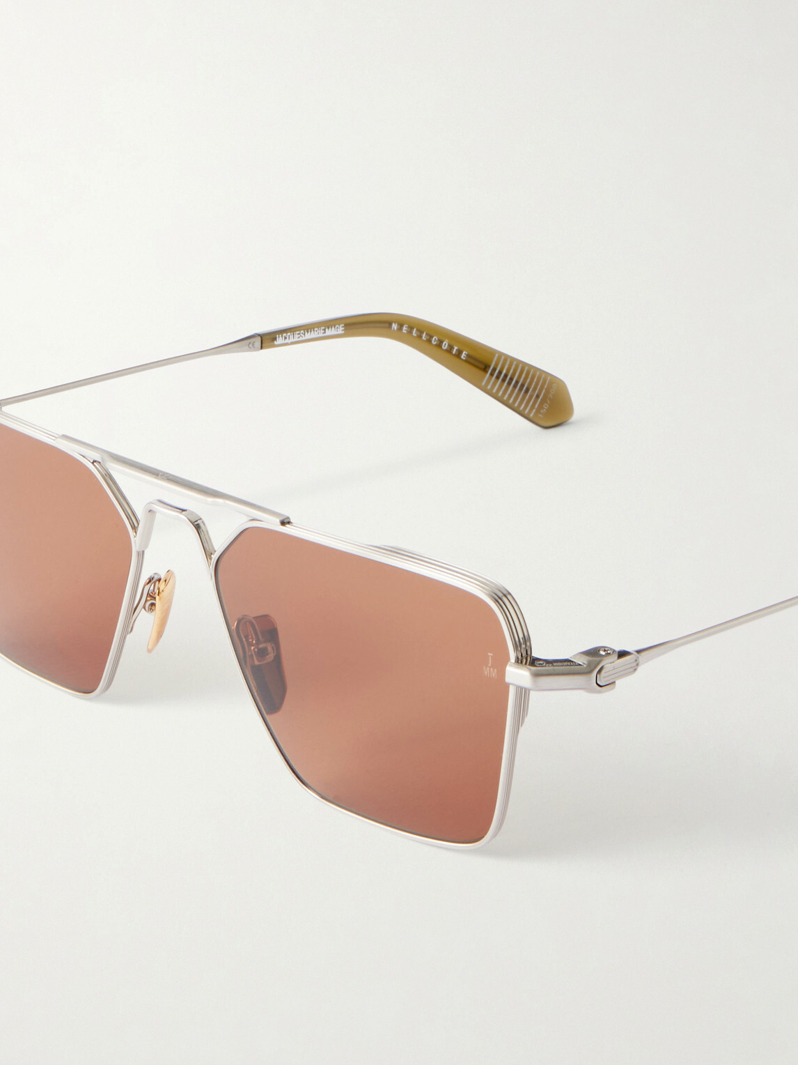 Jacques Marie Mage - Nick Fouquet Nellcôte Square Frame Metal Sunglasses