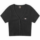 Dickies Women's Emporia Short Sleeve Cardigan in Black