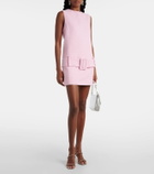 Patou Belted cotton tweed minidress
