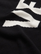 VETEMENTS - Oversized Logo-Jacquard Merino Wool Sweater - Black