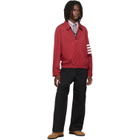 Thom Browne Black Wide Leg Chap Painter Pants