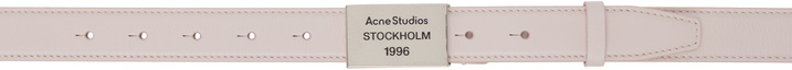 Photo: Acne Studios Pink Logo Plaque Belt