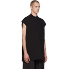 Rick Owens Black Mock Neck T-Shirt