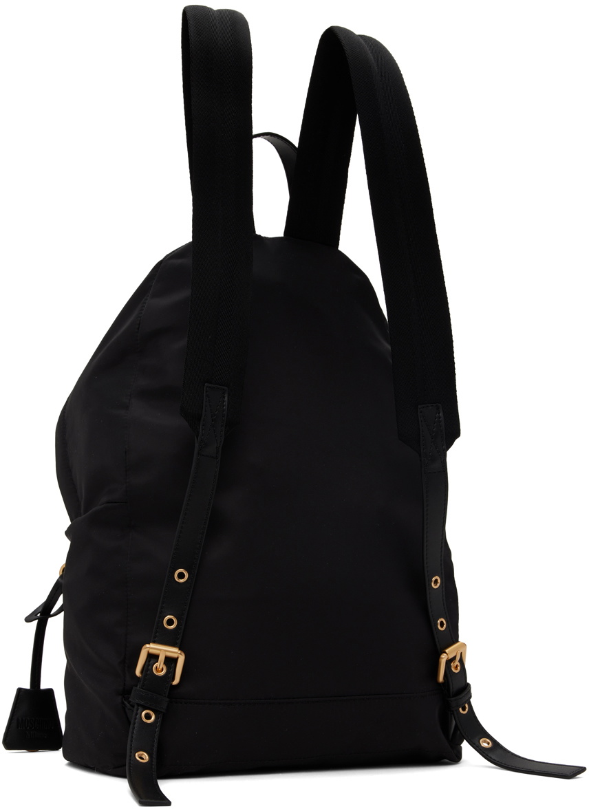 Moschino Black Logo Backpack