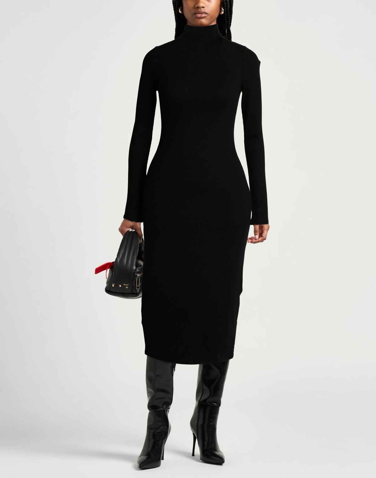 Joah Brown Womens Midi dress in Black