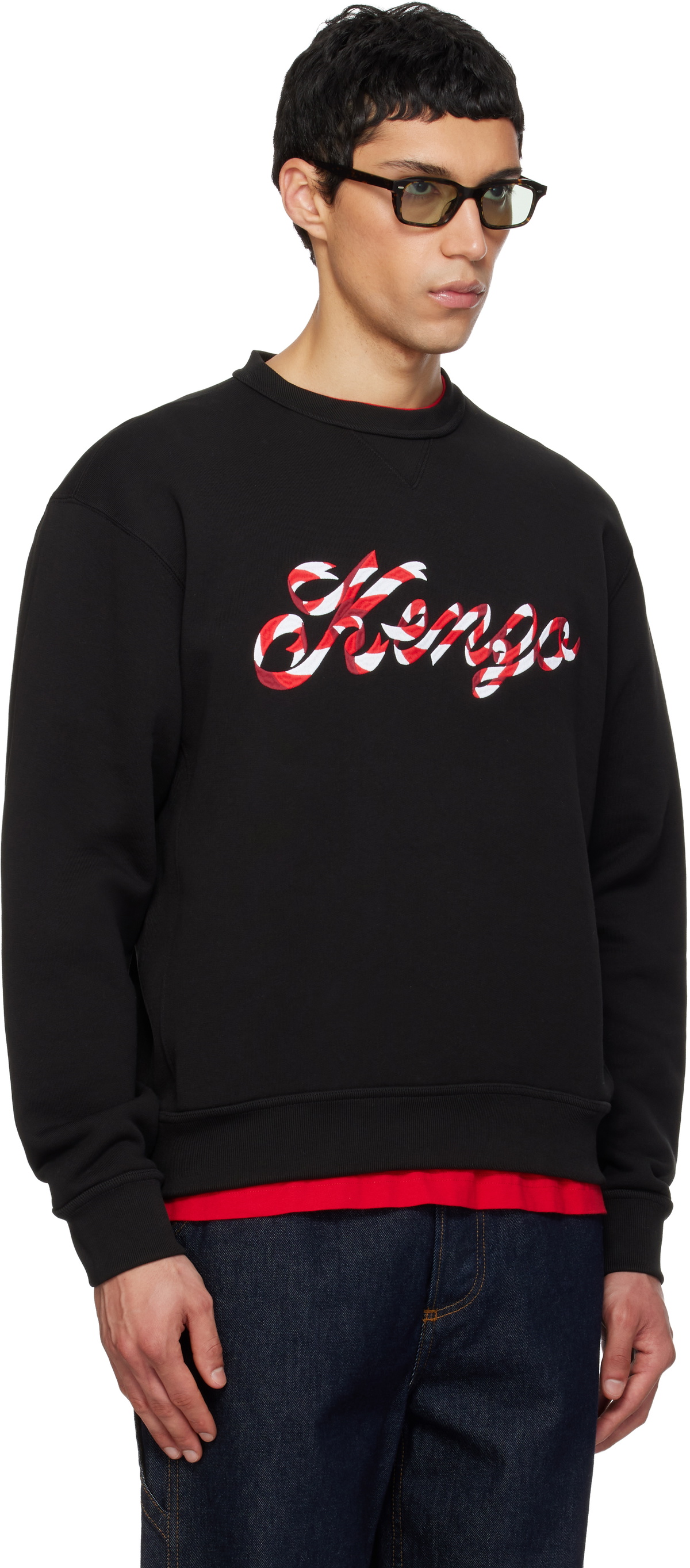 Kenzo Black Kenzo Paris 'KENZO Winter Holidays' Embroidered Sweatshirt