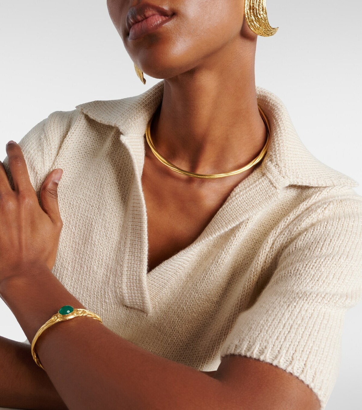 Ysso Lydia 24kt gold-plated choker