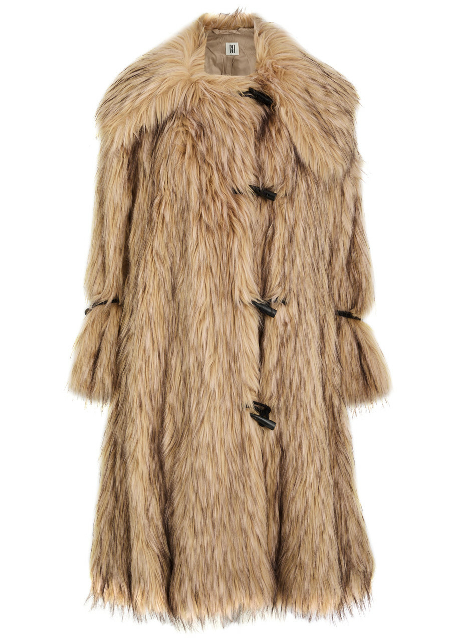 BY Malene Birger Graca Panelled Faux fur Coat Beige