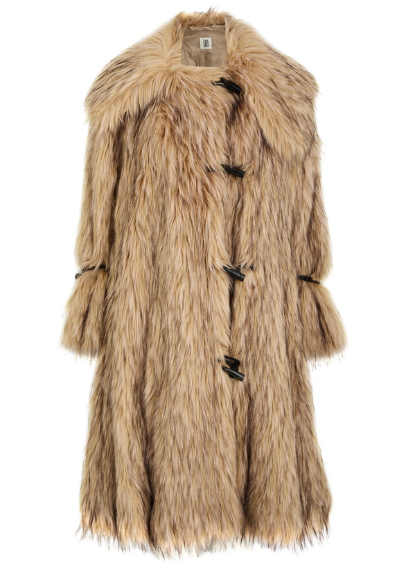 Photo: BY Malene Birger Graca Panelled Faux fur Coat Beige