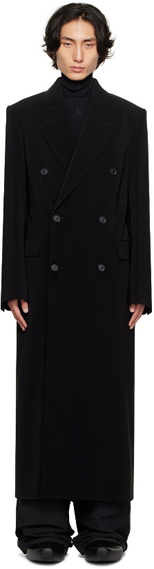 Photo: Balenciaga Black Double-Breasted Coat