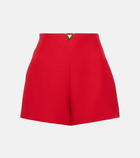 Valentino High-rise silk and wool crêpe shorts