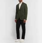 Incotex - Dark-Green Garment-Dyed Cotton and Cashmere-Blend Twill Blazer - Dark green