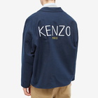 Kenzo Men's Embroidered Logo Workwear Jacket in Midnight Blue