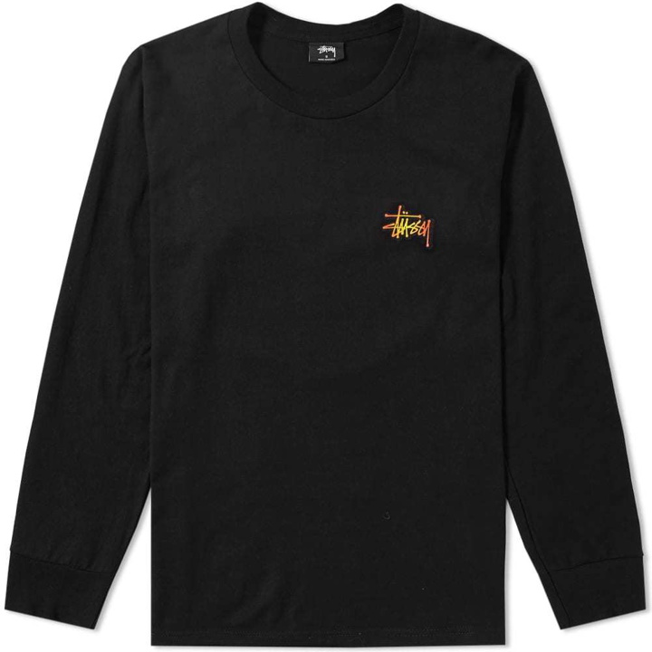 Photo: Stussy Long Sleeve Fireball Tee Black