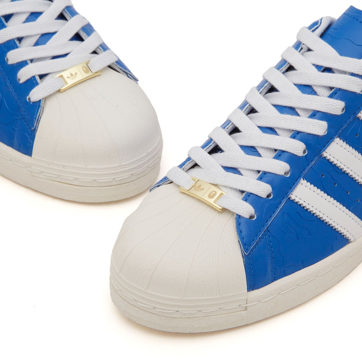 Adidas X Bape Superstar Vintage Sneaker in Blue/White/Off White