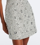 Simkhai Kit sequined tweed bustier dress