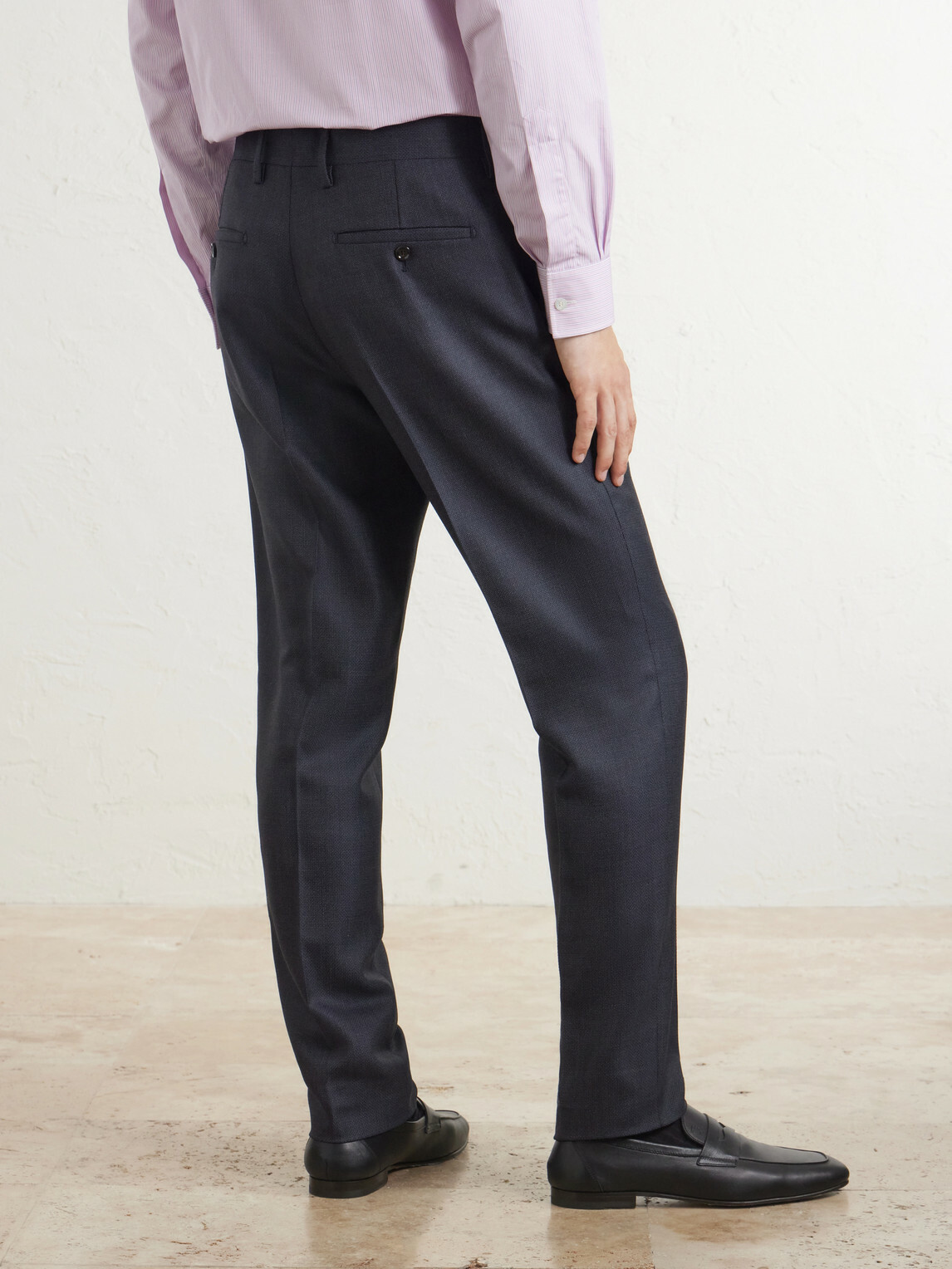 Lardini - Straight-Leg Wool Suit Trousers - Blue