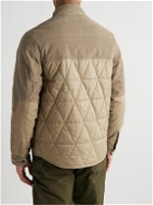 Aztech Mountain - Zaugg Panelled Cotton-Blend Corduroy and Quilted Ski Shirt - Neutrals