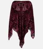Etro Paisley silk-blend velvet poncho