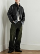 A.PRESSE - Type A-2 Leather Jacket - Black