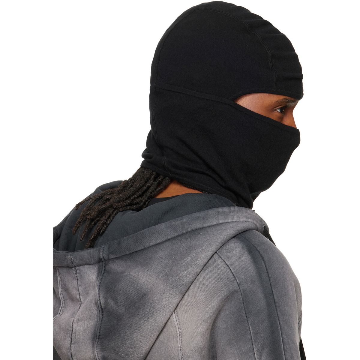 thom/krom Black Cashmere Blend Performance Knit Balaclava