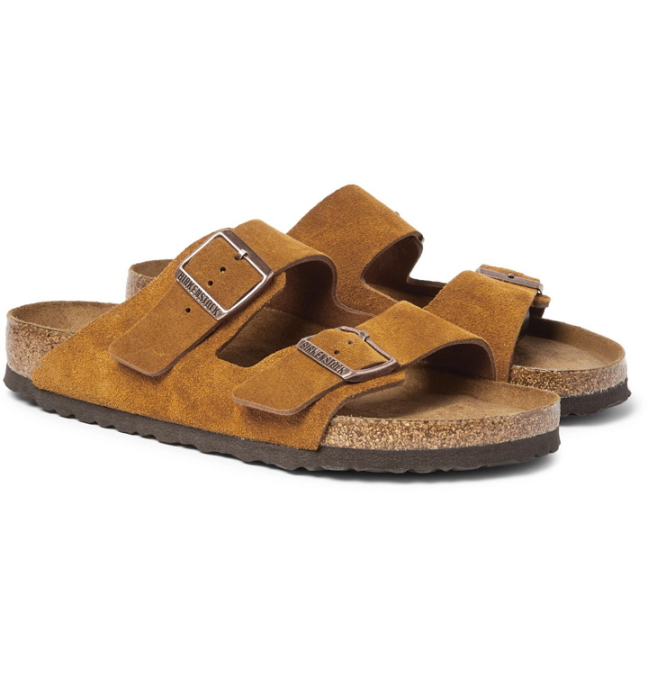 Photo: Birkenstock - Arizona Suede Sandals - Brown