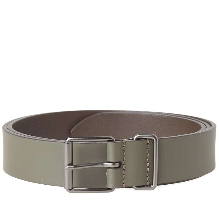 Photo: Anderson's Slim Rubberised Leather Belt Green