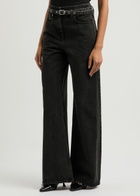 3.1 Phillip Lim Belted Wide-leg Jeans Black