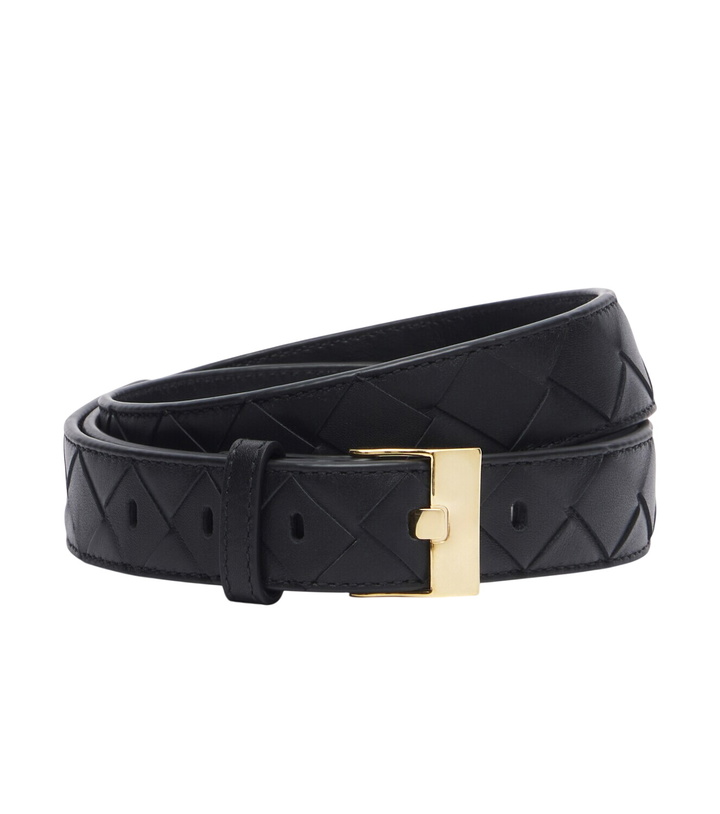 Photo: Bottega Veneta Intrecciato leather belt